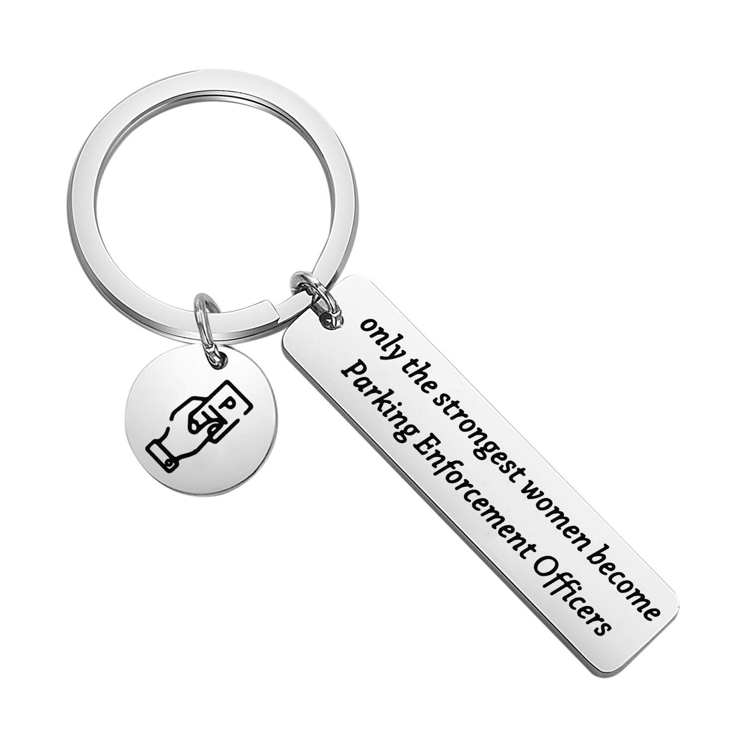 MYSOMY Parking Enforcement Gift Keychain Law Enforcement Gifts Appreciation Gifts only the Strongest Women Become Parking Enforcement Officers (Keychain)