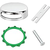 18009 Snap-On Bathtub Overflow Plate Kit in Chrome Plated 1Pcs