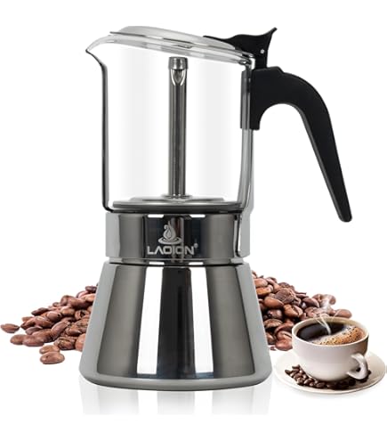 Amazon.com: Guzzini 09720010 Stainless Steel Coffee Pot, Mocha