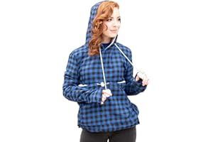 ALYC Pet Pouch Hoodie - Cat Dog Holder Sweatshirt Large Pocket Carrier Pullover Tops for Women