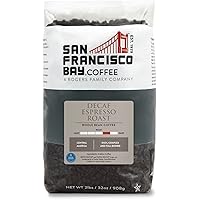 SF Bay Coffee DECAF Espresso Roast Whole Bean Coffee, 2 lb Bag (32 oz), Medium Dark Roast, Swiss Water Process…