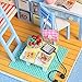 Ogrmar Wooden Dollhouse Miniatures DIY House Kit With Cover and Led Light-Young Memories