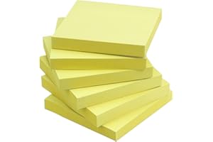 Early Buy Sticky Notes 3x3 Self-Stick Notes Yellow Color 6 Pads, 100 Sheets/Pad (Yellow)