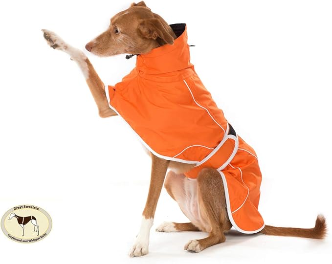 Greyt Sweaters Waterproof Lightweight Rain Mac Dog Coat for Whippets (L