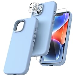 TOCOL 5 in 1 for iPhone 14 Case, with 2 Pack Screen
