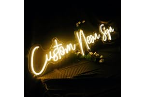 WELADMIRE Custom Neon Signs - Handmade Personalized Neon Light Sign for Room Decor, Wedding Ceremony Backdrop, Business Logo,