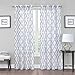 2 Pack: Kendall Luxurious Trellis Crushed Grommet Sheer Voile Curtains by GoodGram® - Assorted Colors (Charcoal)