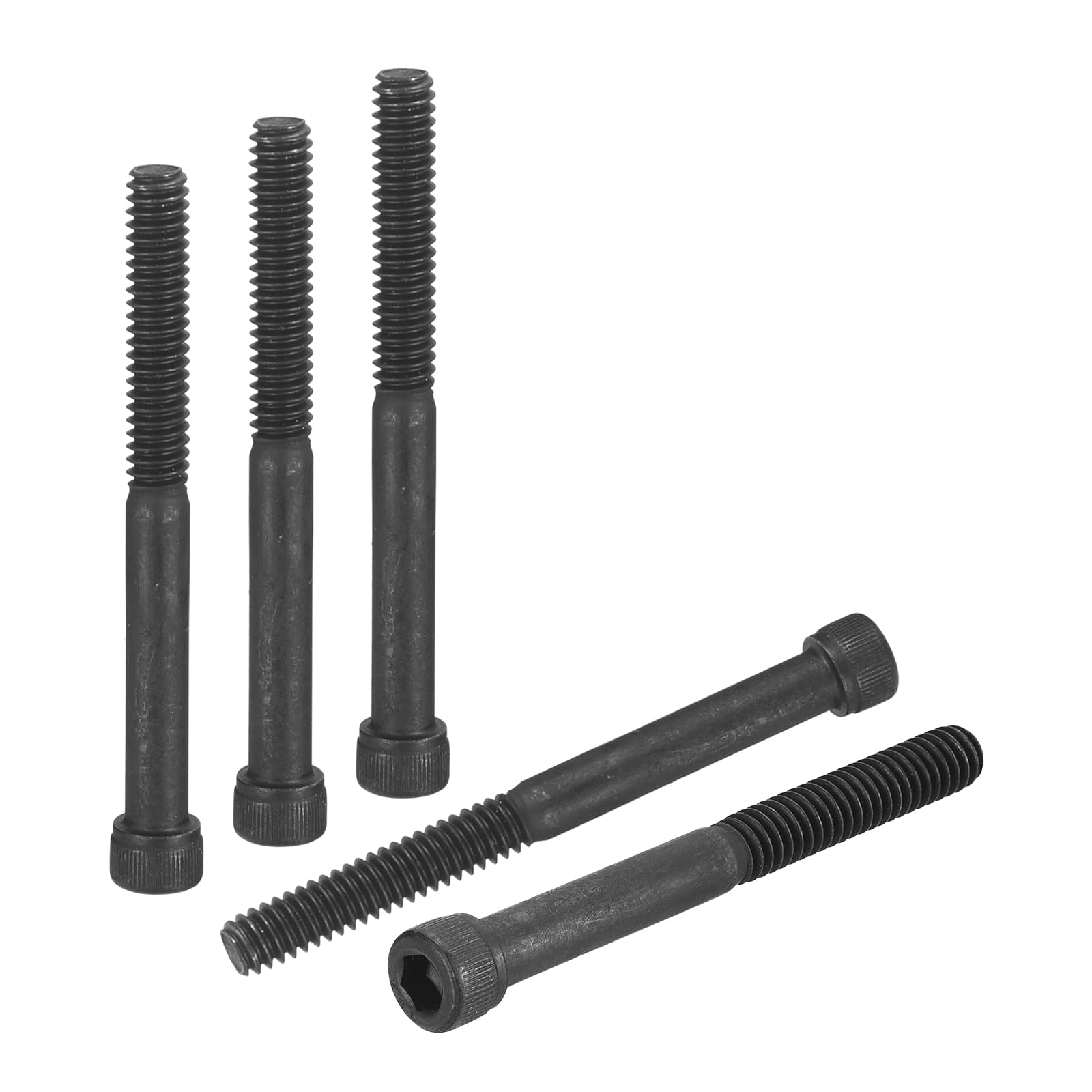 DTGN 1/4"-20x2-1/2" Socket Head Cap Screws Bolts - 10Pack - Good for Road Bicycle, Mountain Bike, Auto, Motorcycle - Carbon Steel Hex Head Metric Screws, Black
