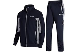 TBMPOY Men's Tracksuits Sweatsuits for Men Sweat Track Suits 2 Piece Casual Athletic Jogging Warm Up Full Zip Sets