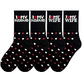APUTI 2 Pairs Valentines Day Gifts for Him Her Men I Love My Boyfriend Girlfriend Wife Husband Socks
