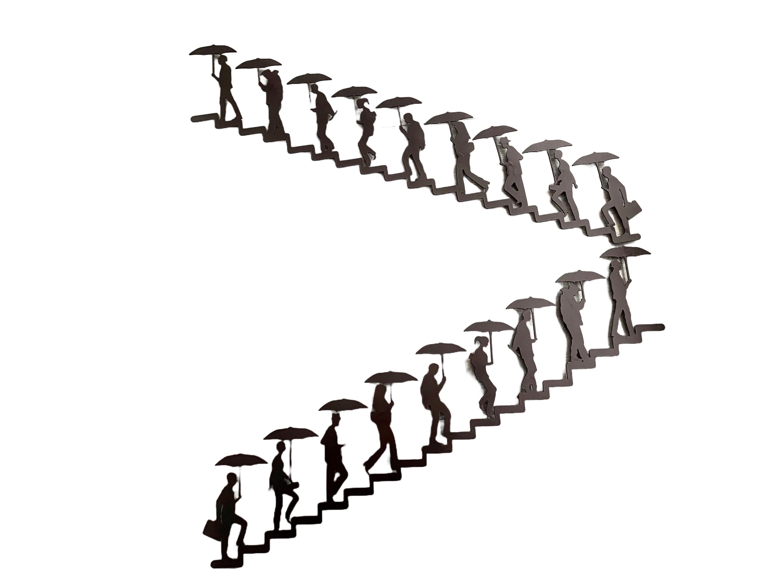 Haute Collage Metal Wall Hanging (Bronze, Left to Right Orientation)