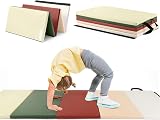 PhysKcal 5-Panel Folding Gymnastics Tumbling Mat 195cm 75cm 2.8cm Handles