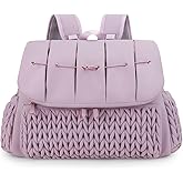 Lmbabter Diaper Bag Backpack Messenger Bag Travel Backpack Maternity Bags Stylish Baby Bag with Changing Pad for Mom (Purple)