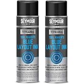 620-1558 Seymour Tool-Crib Blue Layout Ink Spray (15 oz, 2-Pack) | Fast-Dry, Non-Corrosive Cobalt Blue Coating for Accurate Scribing on Metal, Glass &amp; Plastic