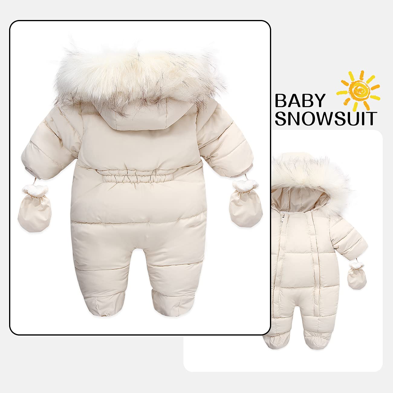 Tumaron Baby Girl Winter Snowsuit Toddler Jacket Clothes For Boy Infant Jumpsuit Hoodied