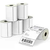 BETCKEY - Compatible DYMO 1744907 (4" x 6") Shipping Labels, Perforated, Compatible with DYMO Labelwriter 4XL Rollo & Zebra Desktop Printers, NOT Fit 5XL [6 Rolls/1320 Labels]