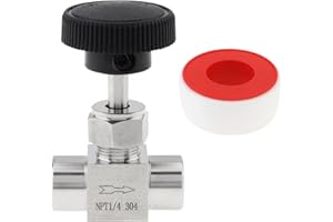 PNXKTXO 1/4 inch NPT Needle Valves 304 Stainless Steel NPT Female Needle for Valve Flow Control Water Oil