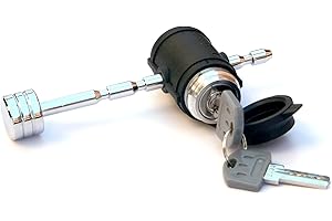 MAXXHAUL 50186 Adjustable Tongue Coupler Lock Pin 1/4" Diameter, Fits 1"-3" Latch-Type Coupler for Trailer, RV, Truck, Towing