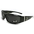 Mens Choppers Sunglasses Biker Motorcycle Logos Cross Skull All Black