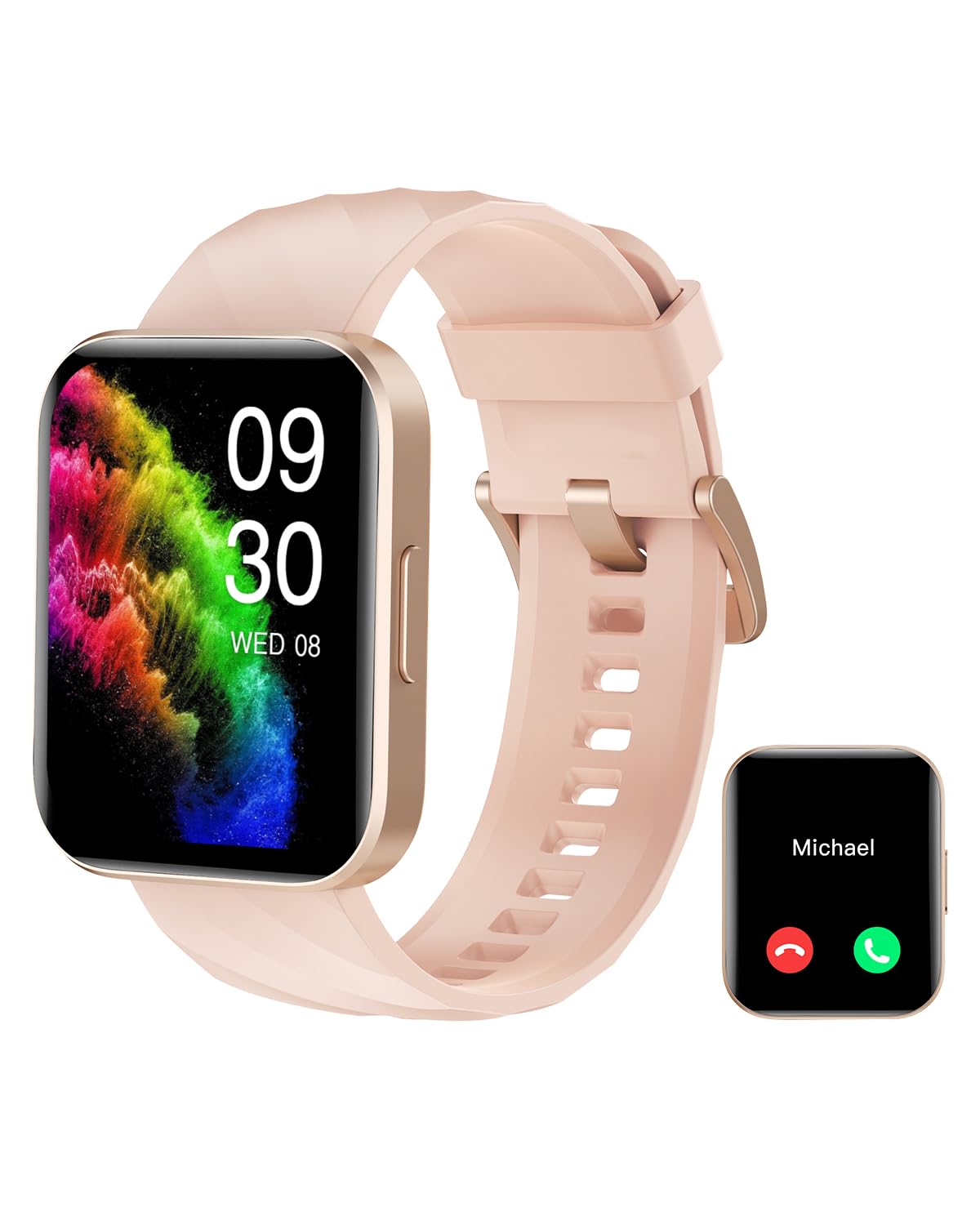 RUIMEN Smart Watch for Women Men Answer/Make Calls 1.85" HD Screen Fitness Watch with Heart Rate Monitor Pedometer Oximeter Sleep Tracker Step Counter Waterproof 100+ Sport Modes for Android iOS