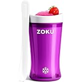 Slushie Cup With Slush Spoon Freezer Core Single-Serve Cup, Purple | No Electricity Needed - Freezer Core Cup Makes Slushies in 7 Minutes, Single Serving, BPA-Free