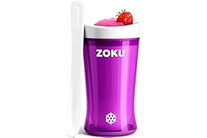 ZOKU Jumbo Slush and Shake Maker, Compact Make and Serve Cup with Freezer Core Creates Single-Serving Smoothies, Slushies and Milkshakes in Minutes, BPA-Free, Purple