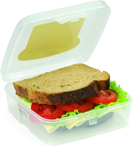 Snips - Caja Transparente para sándwich, 14,5 cm: Amazon.es: Hogar