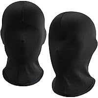 2PCS Full Face Mask, Black Balaclava Ski Mask Full Face Cover Sunproof Mask Sun Protection Mask Zentai Hood Mask Full Head Co