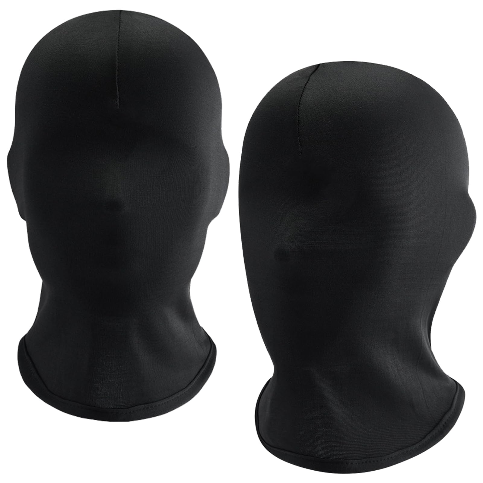 2 Pack Black Zentai Hood Mask - Full Face Cover Spandex Morph Mask for Halloween Party Costume - Unisex Adult — image 1
