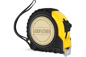 GEJOYSE Fathers Day Christmas Birthday Gift for Godfather Engraved Tape Measure 25 FT Tool Woodworker Carpenter Gifts for Handicraft Enthusiasts Godfathers