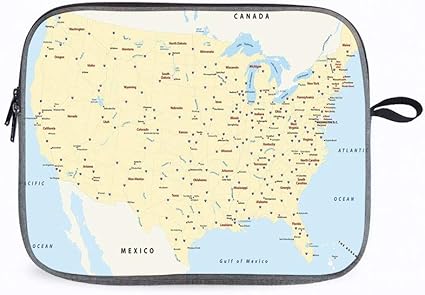 Amazon アメリカ合衆国州間高速道路地図アメリカ都市旅行目的地道路ルート装飾 パソコン ケース 北欧スウェーデンデザイン 地図 スリーブケースpc ラミネート かわいい おしゃれ 14インチ Misimatrer Pcバッグ ケース スリーブ 通販
