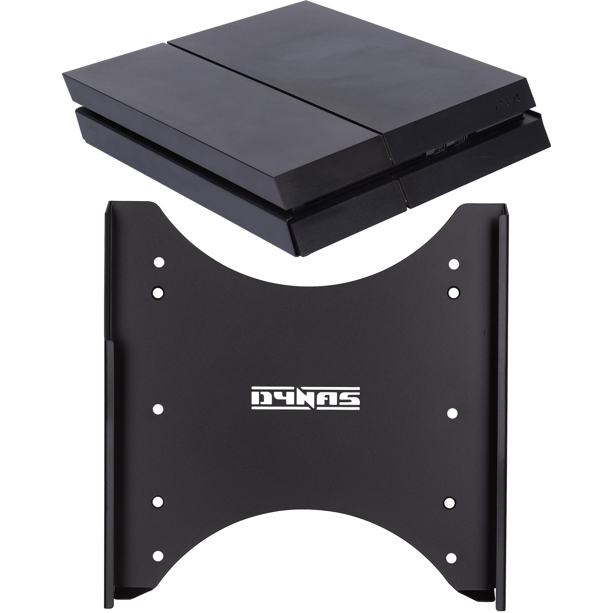 Dynas Wall Mount For PS4 Original Console (NOT For Slim or Pro Models) – Compabile PlayStation 4 Wall Mount, Zero WiFi Signal Loss – Keeps Box Cool & Hidden – Includes Fixtures & Fittings (Black)