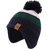 Zsedrut Toddler Baby Beanie Boys Girls Warm Hat Winter Kids Beanies with Fleece Lining