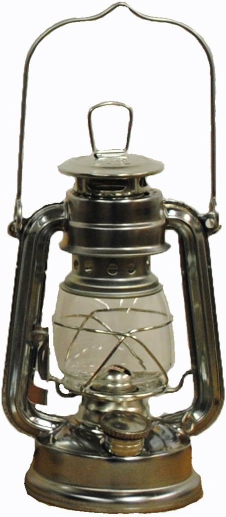 Shop4Omni Silver Hurricane Kerosene Oil Lantern Emergency Hanging Light/Lamp - 8 Inches
