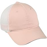 Outdoor Cap Blank Baseball Hat, Mesh Back, Unstructured Dad Cap, One-Size, Pink/White