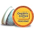 The Organic Coffee Co. Compostable Coffee Pods - French Roast (12 Ct) K Cup Compatible including Keurig 2.0, Dark Roast, USDA Organic
