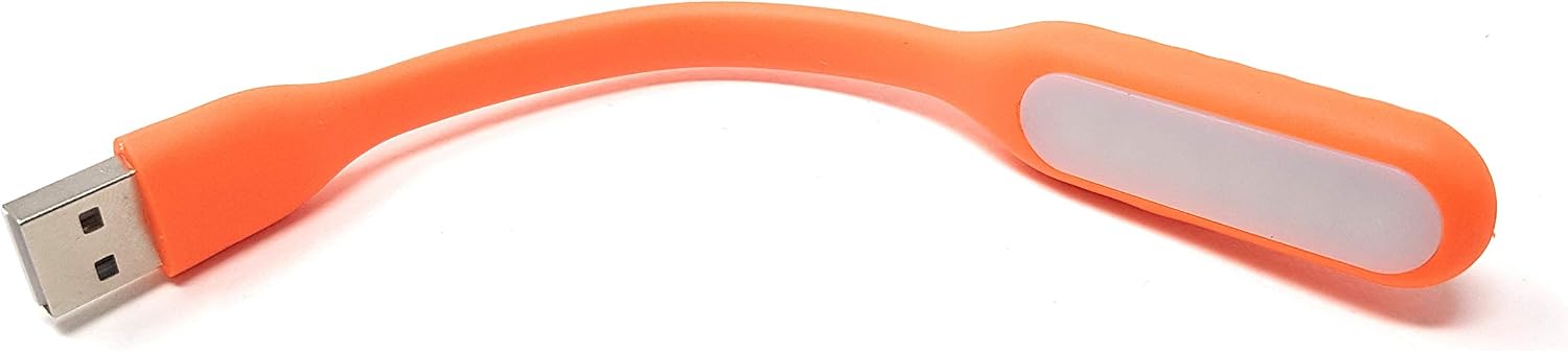 Maincore Orange USB Powered LED Light/Bright & Flexible for Car PC, Desktop, Power Bank, Notebook - Image 4
