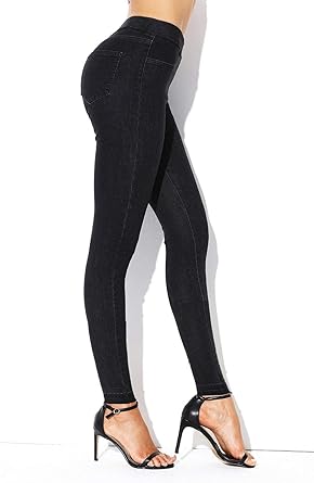 elastic waist stretch jeans