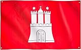 Runesol Hamburg Flag 91x152cm 4 Grommets Eyelets Corner Premium Flag