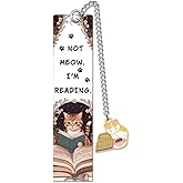 Cat Bookmark for Women Cat Lover Gifts for Students Teacher Thank You Gifts Animal Bookmarks Not Meow Im Reading Acrylic Funny Bookmarks for Book Lovers