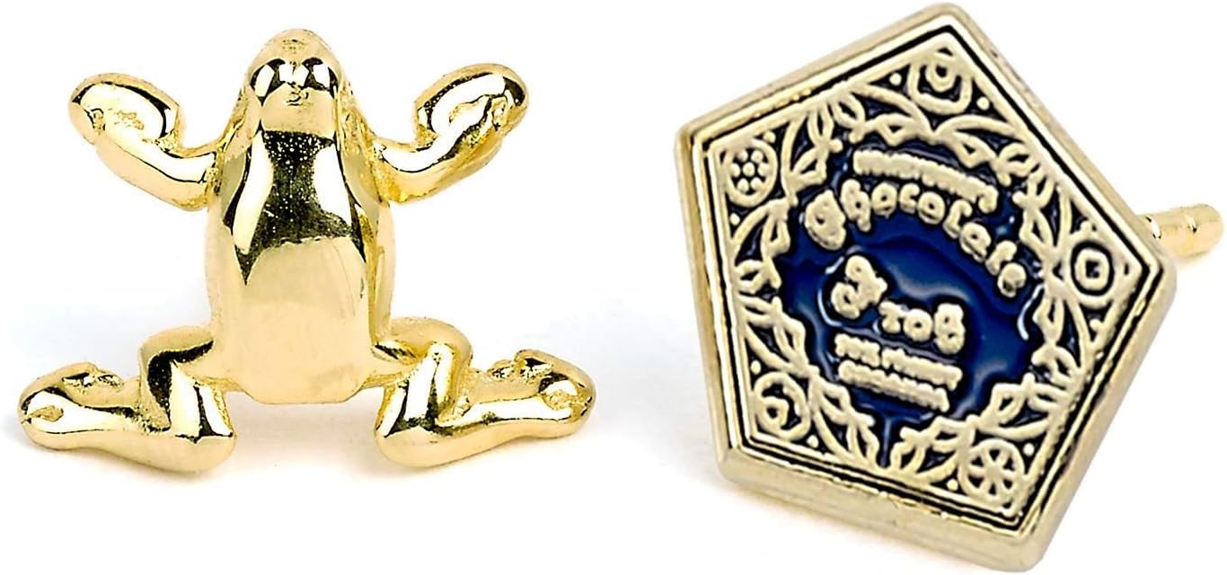 Official Harry Potter Chocolate Frog & Box Gold Plated Stud Earrings by The Carat Shop
