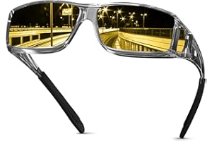 FIMOSON Night Driving Glasses for Men Women Fit Over Sunglasses Anti Glare Polarized HD Night Vision Glasses