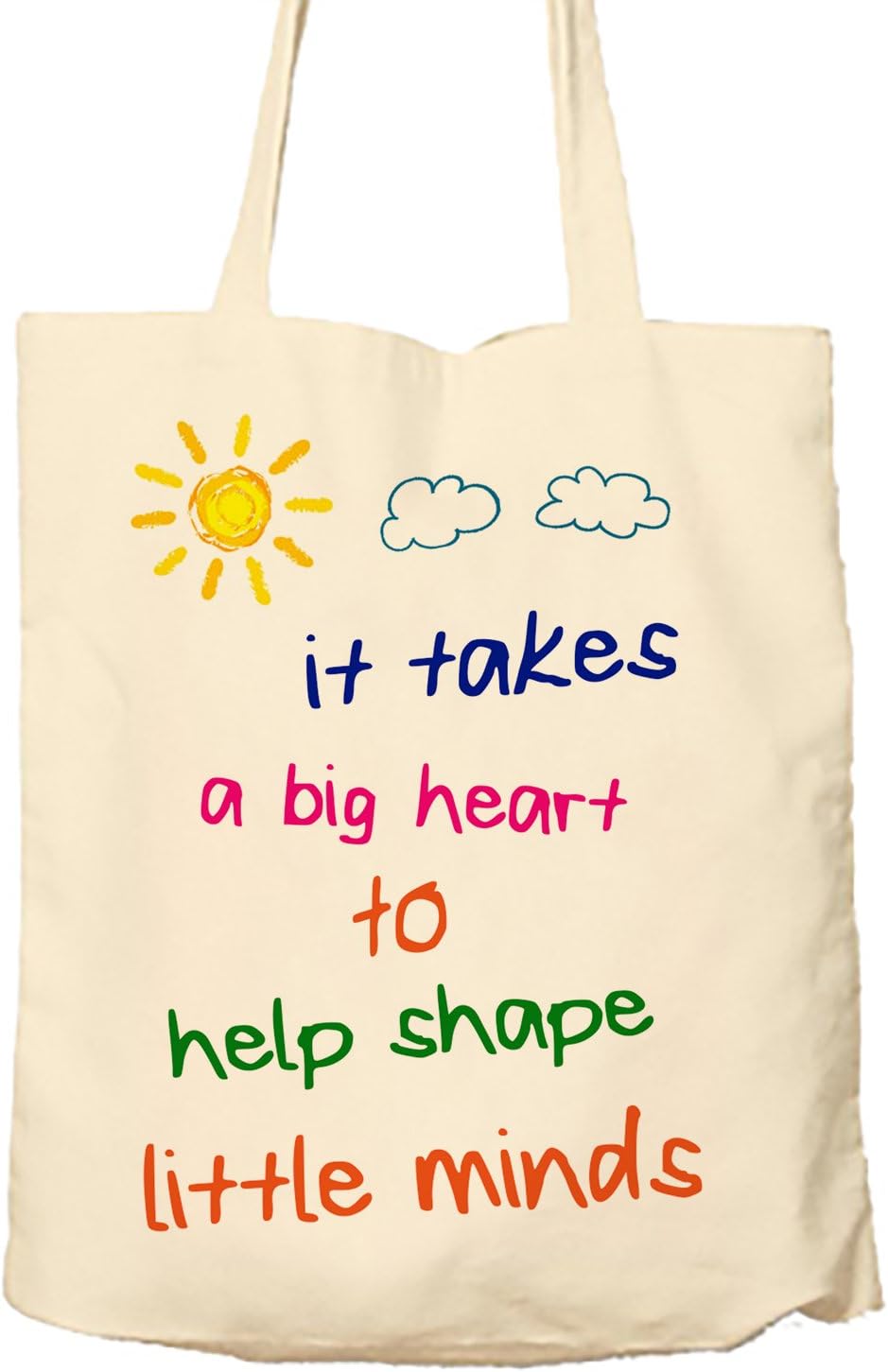 Hiros®it takes a big heart to help shape little minds Teacher tote bag, Thank you gift End of Term Teacher Gift Appreciation Thank you Teacher Gift.