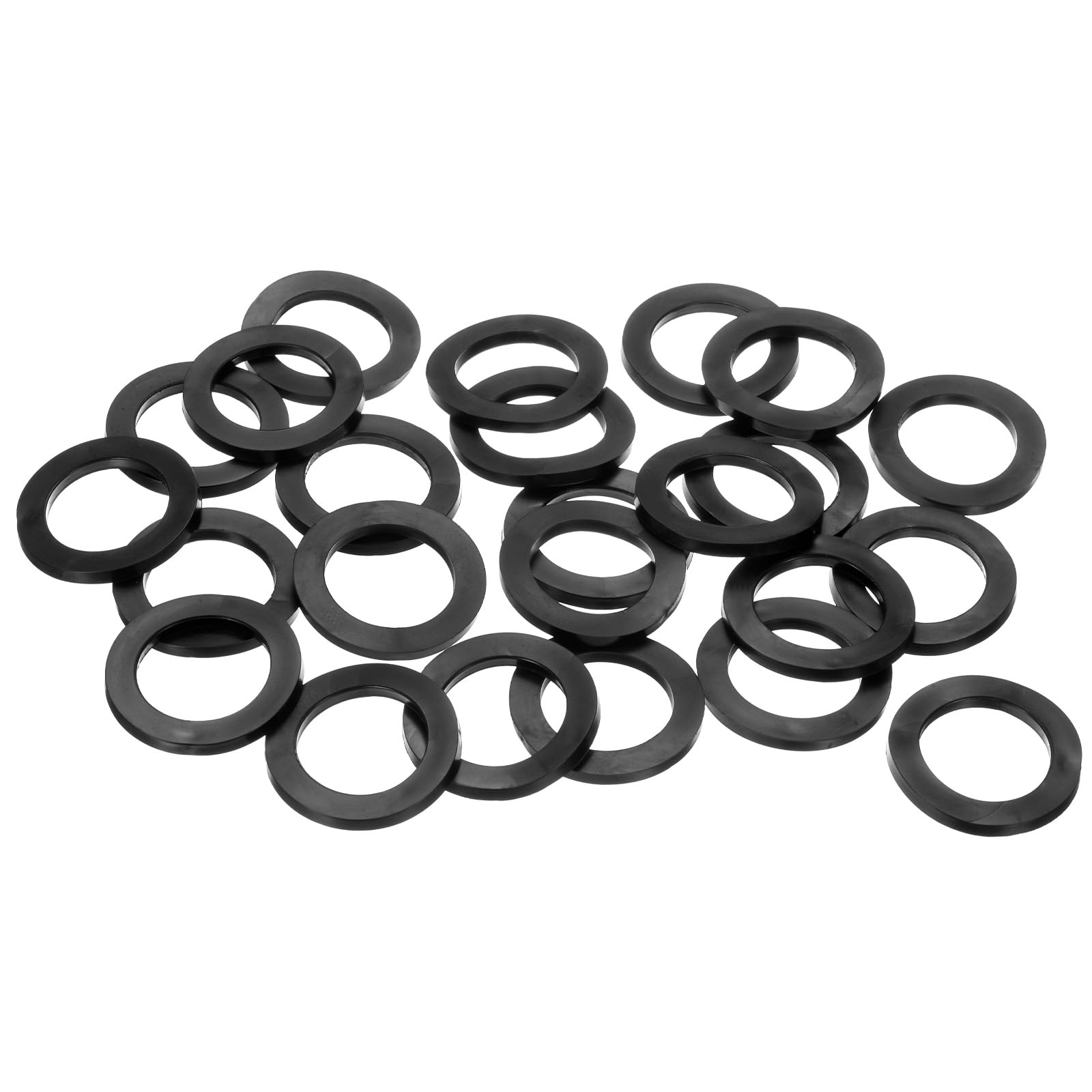 M METERXITY 60-Pack M32 Black Rubber Washer Assorted Kit, 32mm ID 46mm OD 4mm Thickness Rubber Flat Washer, Shower Hose Washers for Screws/Household Faucets/Garden Hoses Rubber Washers