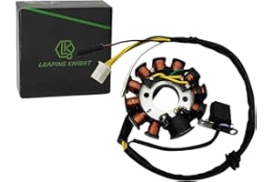 LK LEAPING KNIGHT 11 Pole/Coils Magneto Stator Replacement for GY6 125cc 150cc Engine Chinese Moped Scooter ATV Quad 4 Wheeler Go Kart