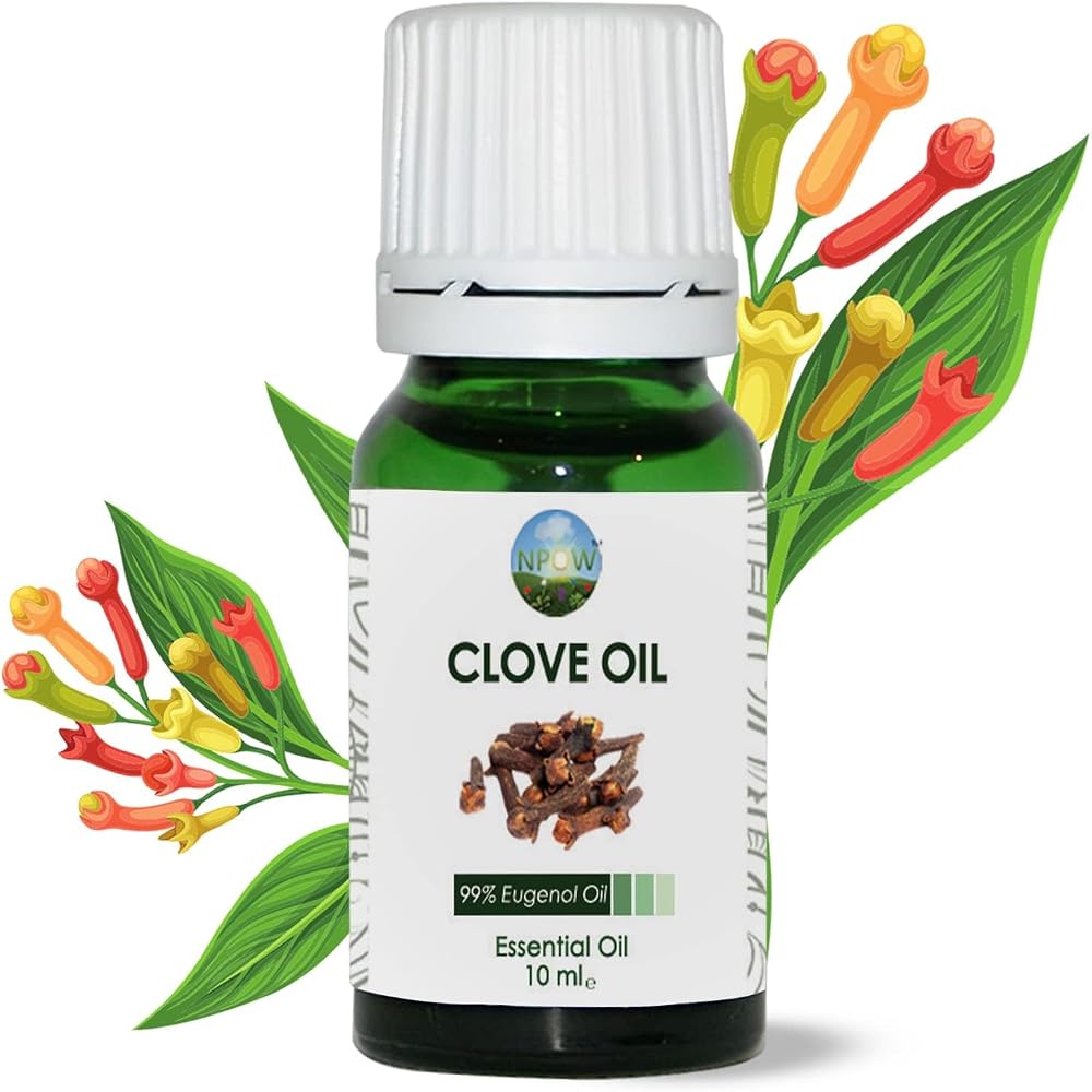 NPOW Clove Oil for Toothache Pain Relief 10ml | Eugenol-rich