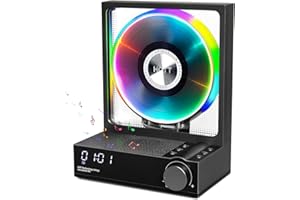 Portable CD Player, MANAYO Bluetooth 5.3 Rechargeable Desktop CD Player for Home, Portable CD Player with HiFi Speakers, Support RGB Light, Timer Function, Optical Output, TF Card（Grey）