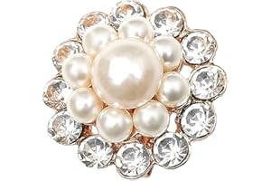 HEBELEE Vintage CZ Flower Pearl Statement Ring for Women Girls Gold Plated Adjustable Expandable Cubic Zirconia Imitation Pearls Open Wrap Promise Engagement Rings Comfort Fit Wedding Mother's Day Jewelry