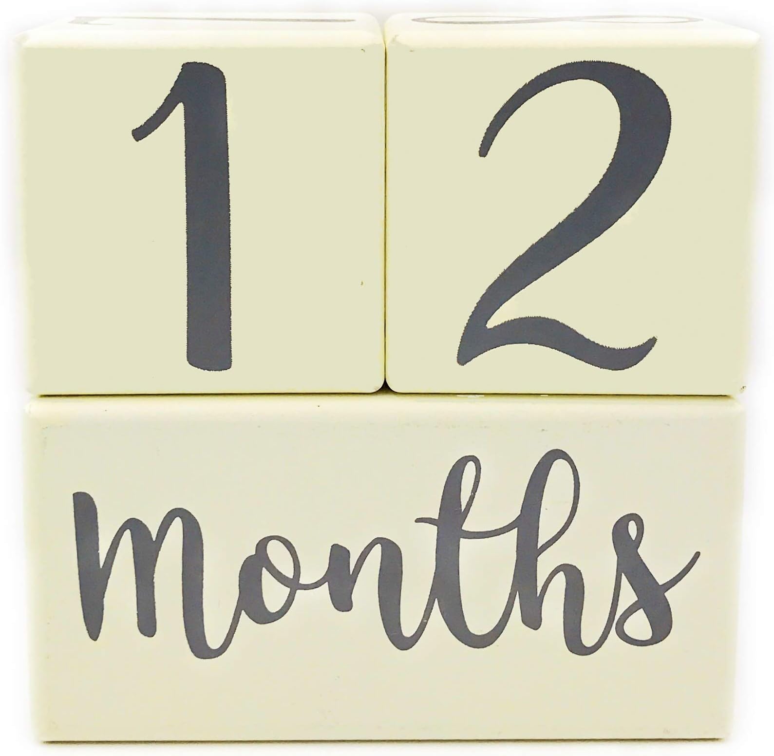 Baby Milestone Blocks, Baby Monthly Milestone Blocks, Baby Age Months Wood Photo Props, Wooden Number Month Block for Babies Pictures, Gender Neutral Boy or Girl Shower Gift, Infant Milestones