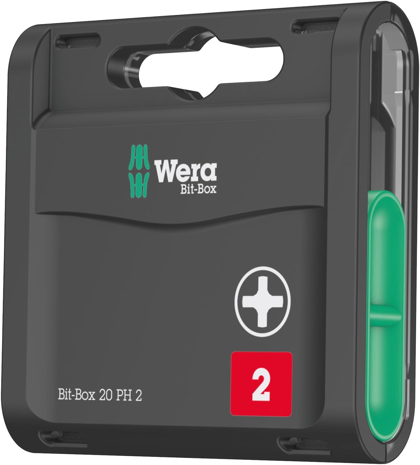 Wera Bit-Box 20 H PH2 Extra Hard bits for drill/drivers, 25mm, 20pc pack, 05057750001 , Black, 25 mm